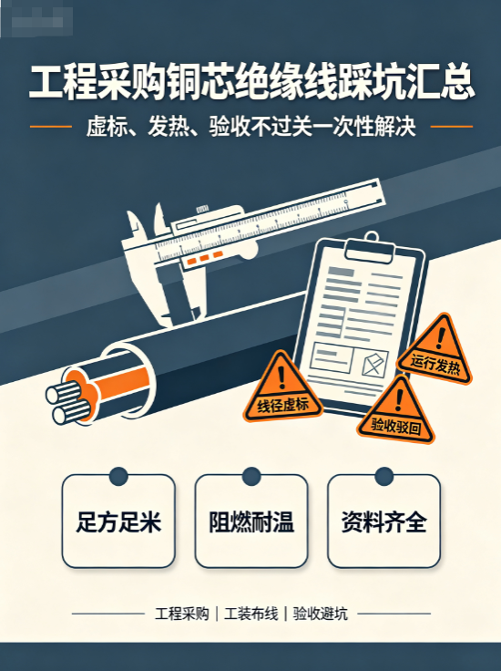 工程采购铜芯绝缘线踩坑汇总，虚标、发热、验收不过关一次性解决