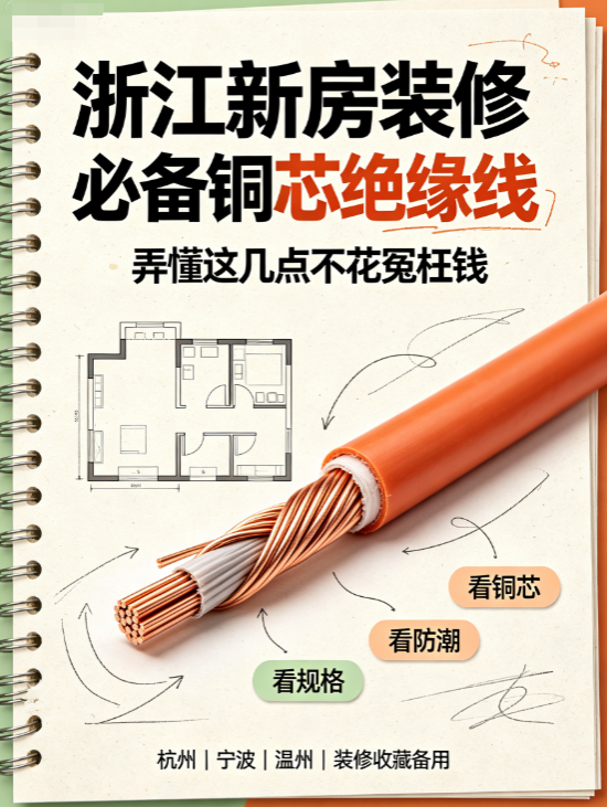 浙江新房装修必备铜芯绝缘线，弄懂这几点不花冤枉钱