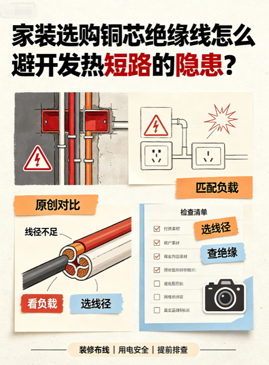 家装选购铜芯绝缘线怎么避开发热短路的隐患？