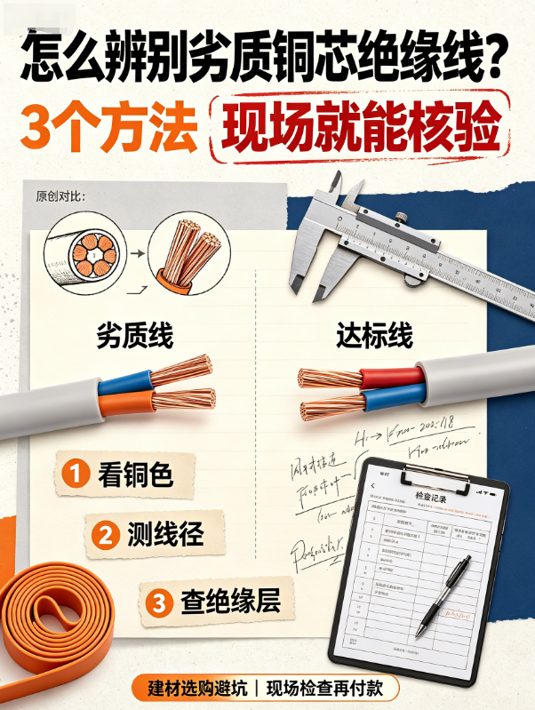 怎么辨别劣质铜芯绝缘线？3个方法现场就能核验